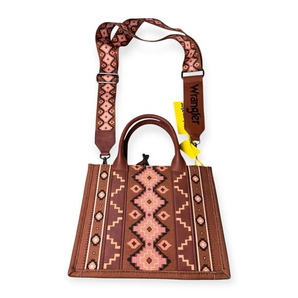 Wrangler Brown Crossbody Bag Boho Western Tote Adjustable Strap BNWT - Picture 3 of 11
